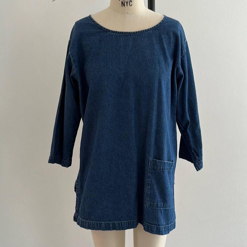 Denim tunic shirt